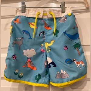 Boden Natural World Surf Shorts, 7-8y
